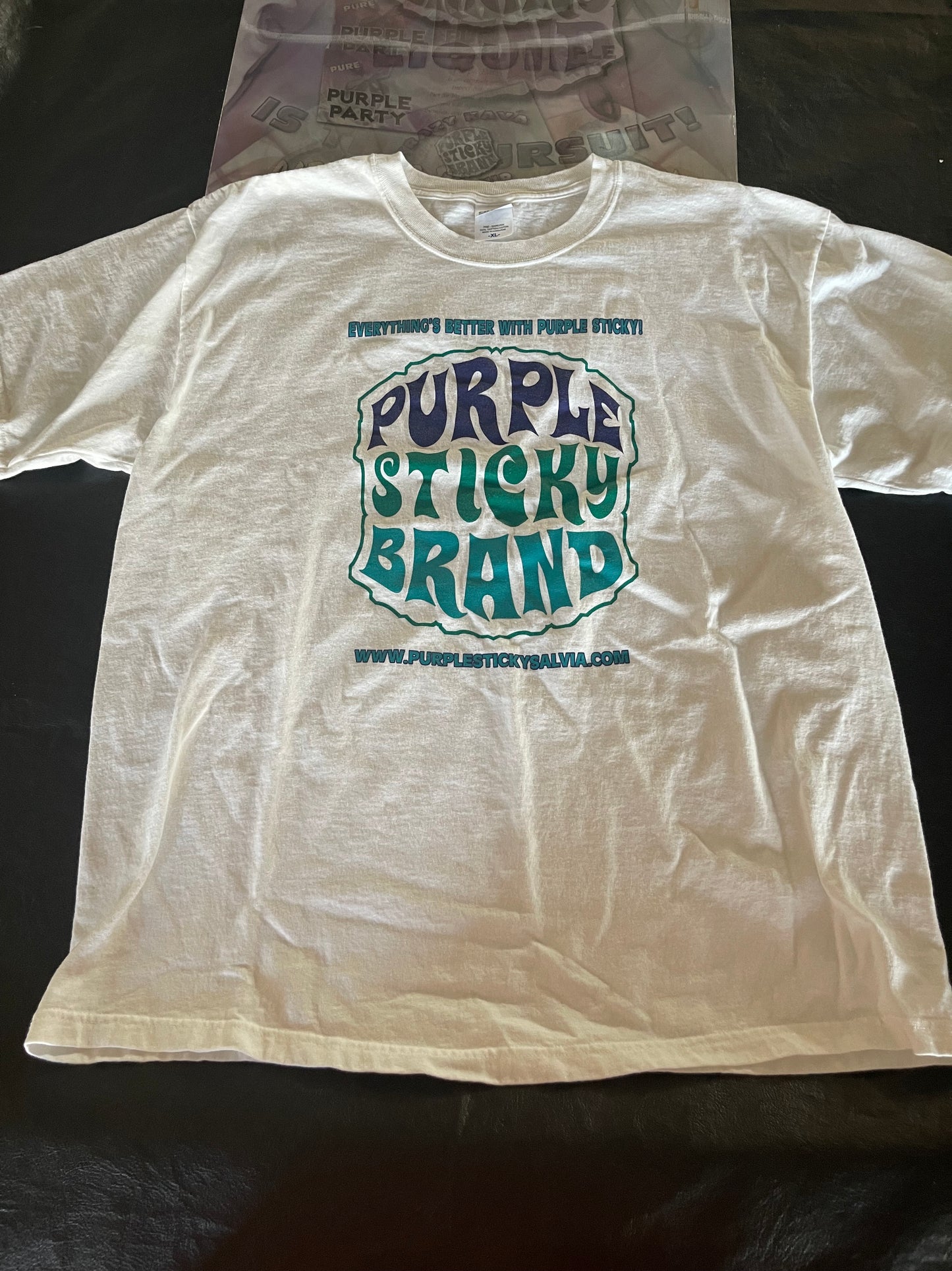 White T-shirt Purple PurpleStickyBrand