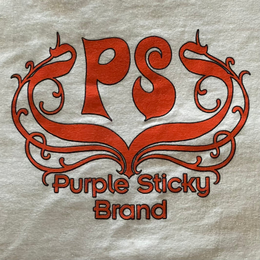 White T-shirt Orange PS PurpleStickyBrand