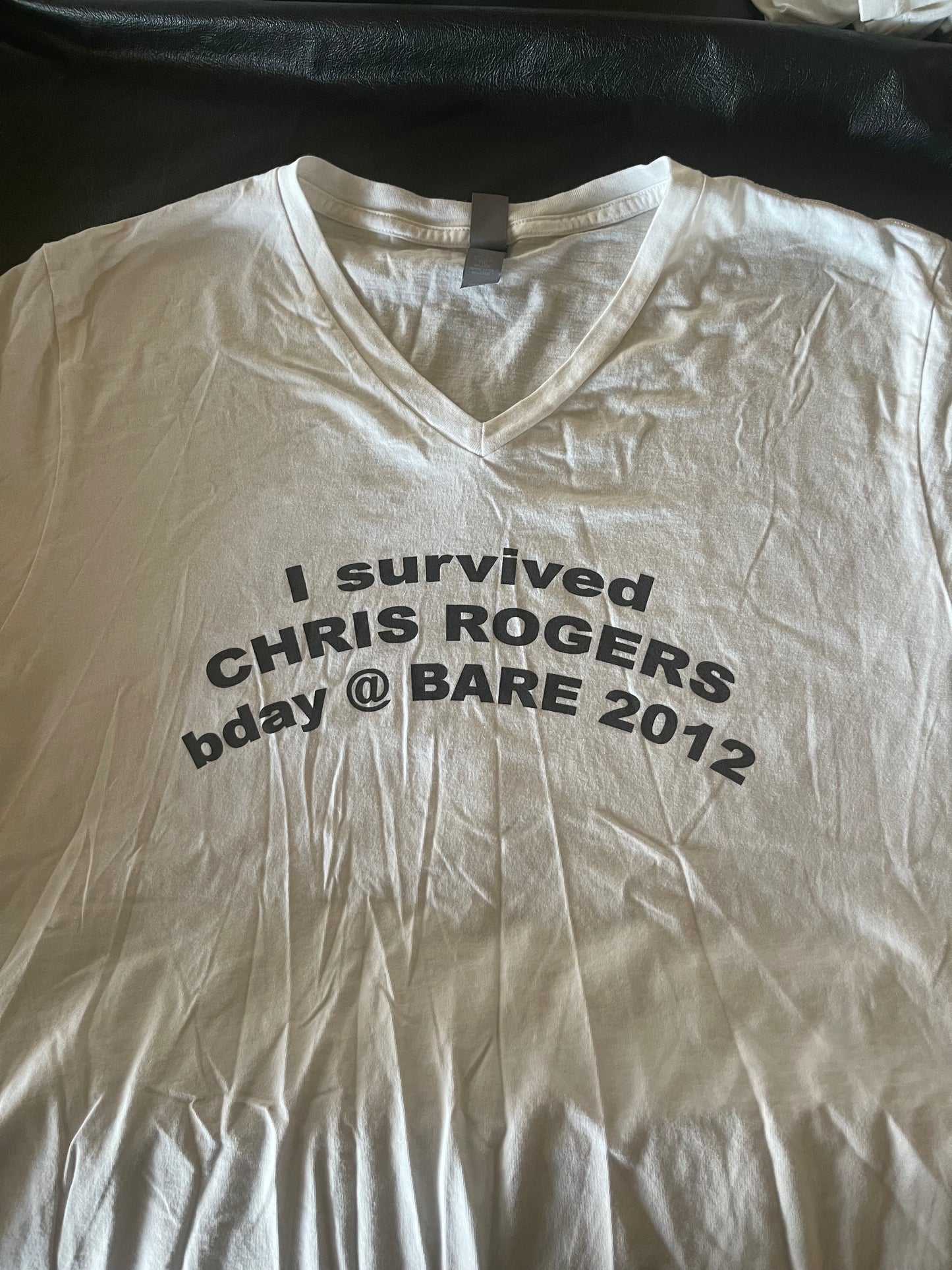 White T-shirt Vintage Bday 2012