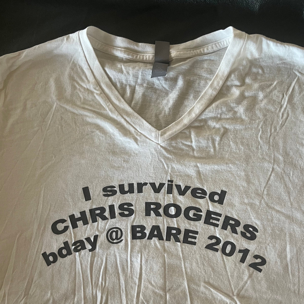 White T-shirt Vintage Bday 2012