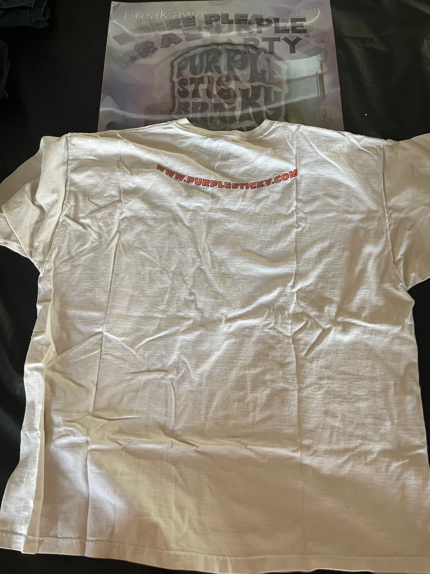 White T-shirt Orange PS PurpleStickyBrand