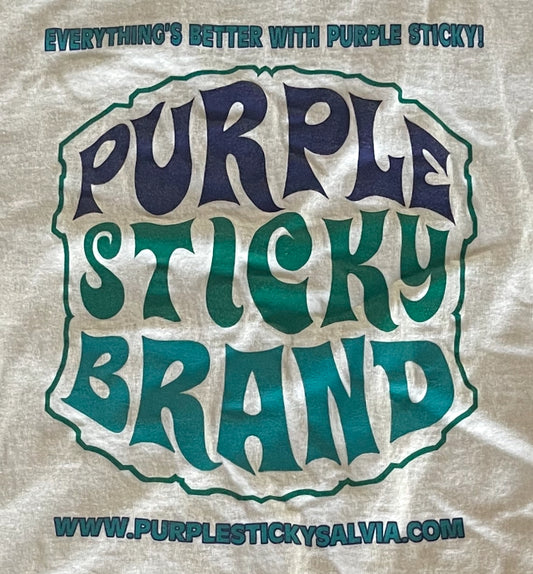 White T-shirt Purple PurpleStickyBrand