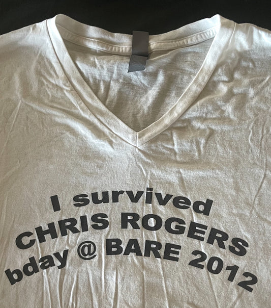 White T-shirt Vintage Bday 2012