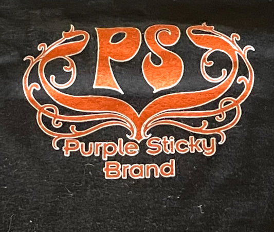 Black T-shirt Orange PS PurpleStickyBrand