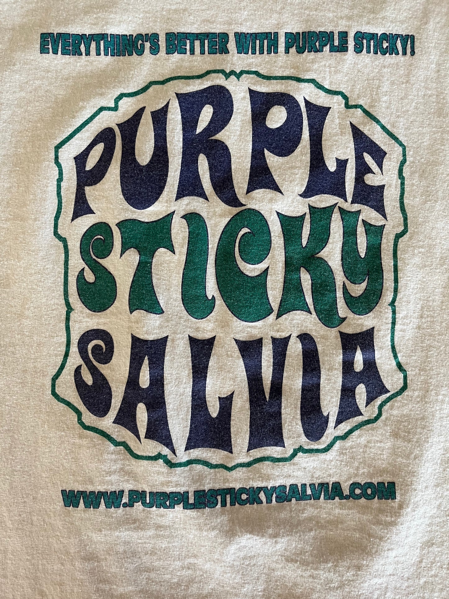 White Tank Top PurpleStickySalvia