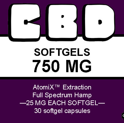 CBD Capsules 750mg, 30 Soft gels